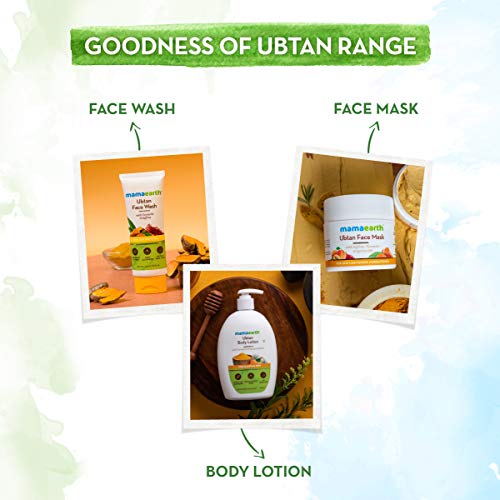 Mamaearth Ubtan Face Wash: Turmeric & Saffron Brightening for All Skin