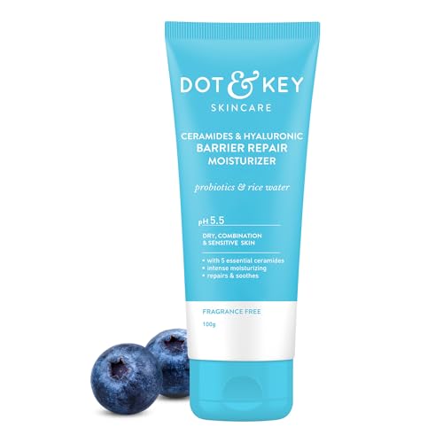 Dot & Key Ceramides Moisturizer: Hyaluronic Acid, Probiotic, & Rice Water for Intense Hydration & Skin Repair