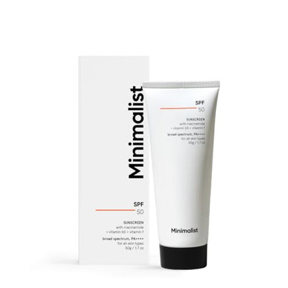 Minimalist Matte Sunscreen SPF 50 PA++++: Lightweight, Broad Spectrum, Multi-Vitamin Protection