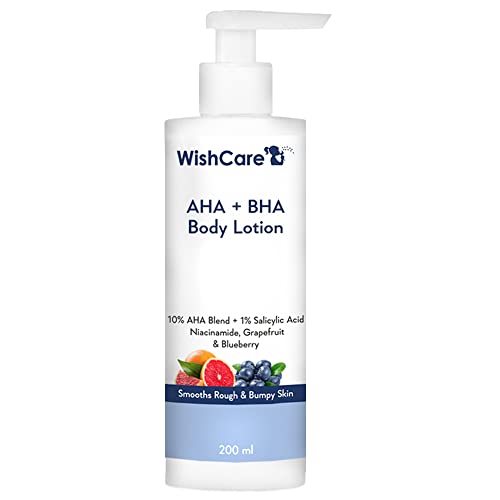 WishCare 10% AHA + 1% BHA Body Lotion: Exfoliate & Smooth Rough Skin