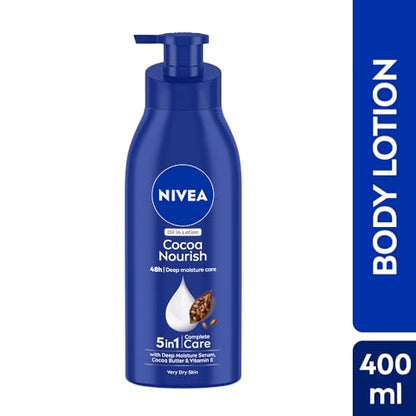 NIVEA Cocoa Nourish 400ml: Intense Moisture Body Lotion