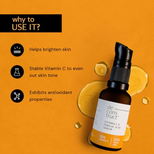 10% Vitamin C Face Serum with Ferulic Acid - Brightening, Antioxidants, Suitable for All Skin Types