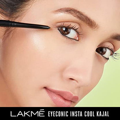 Lakmé Eyeconic Insta Cool Kajal: Waterproof, Smudge-Proof Kajal with Cucumber Extract