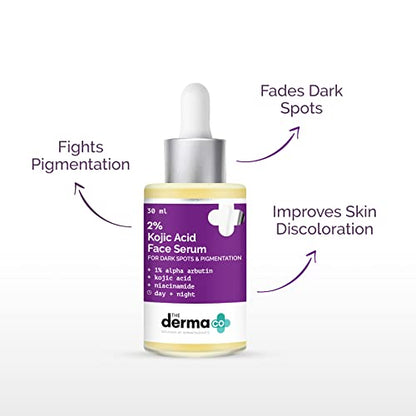 Derma Co 2% Kojic Acid Serum: Brighten Dark Spots, Reduce Pigmentation