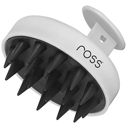 Ross Round Hair Scalp Massager: Soft Bristles, Exfoliating, Anti-Dandruff