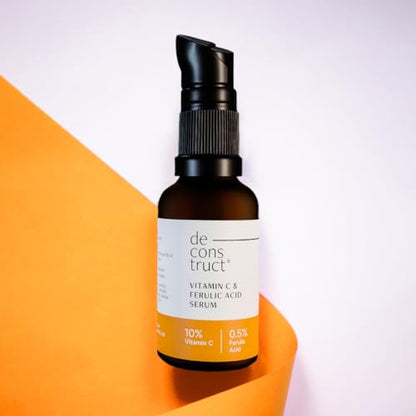 10% Vitamin C Face Serum with Ferulic Acid - Brightening, Antioxidants, Suitable for All Skin Types