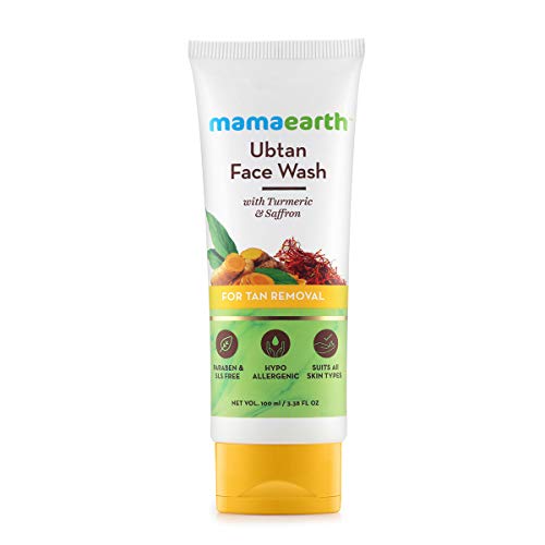 Mamaearth Ubtan Face Wash: Turmeric & Saffron Brightening for All Skin