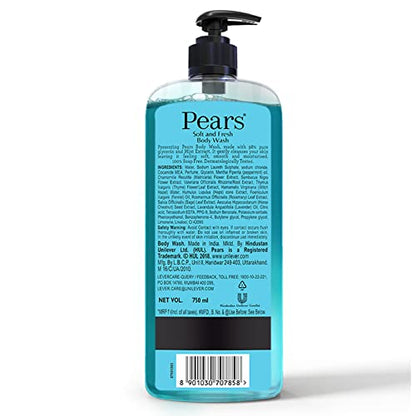 Pears SuperSaver XL Shower Gel: 98% Glycerine, Soap-Free, Paraben-Free, 750ml