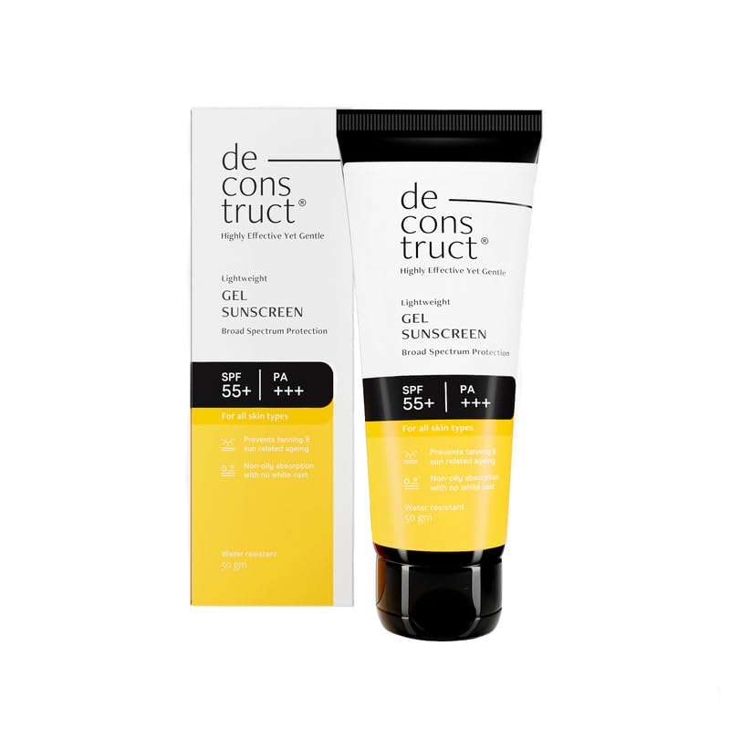 Deconstruct Face Gel Sunscreen SPF 55+ PA+++: Lightweight, Oil-Free Broad Spectrum Protection