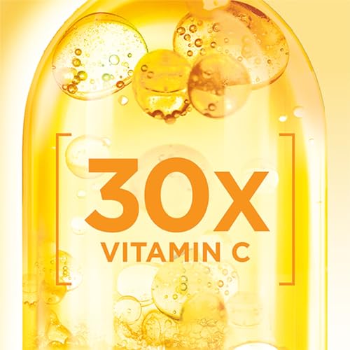 Garnier Bright Complete 30X Vitamin C Serum - Instant Glow, Reduces Dark Spots, 2% Niacinamide, 0.5% Salicylic Acid