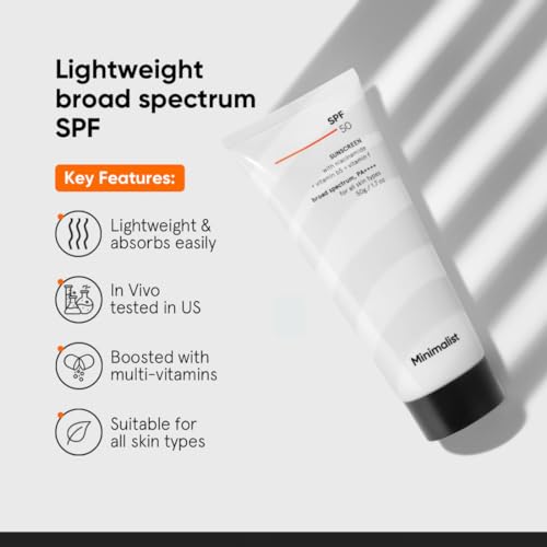 Minimalist Matte Sunscreen SPF 50 PA++++: Lightweight, Broad Spectrum, Multi-Vitamin Protection