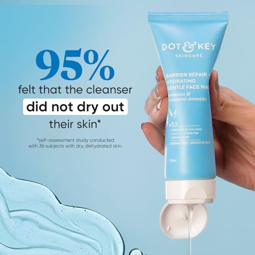 DOT & KEY Barrier Repair Face Wash: Probiotic & Ceramide Hydration for Sensitive Skin