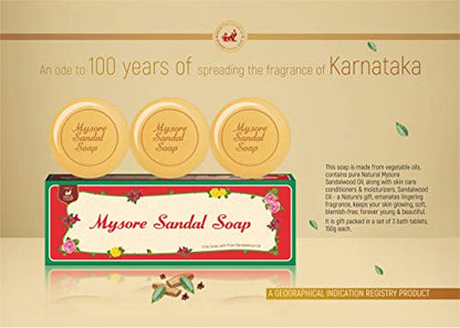 Mysore Sandal Soap,450g (150x3) (Pack Of 3)