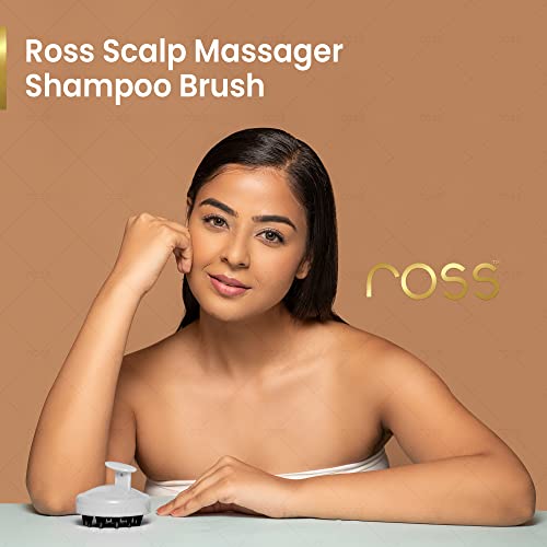 Ross Round Hair Scalp Massager: Soft Bristles, Exfoliating, Anti-Dandruff