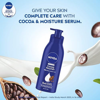 NIVEA Cocoa Nourish 400ml: Intense Moisture Body Lotion