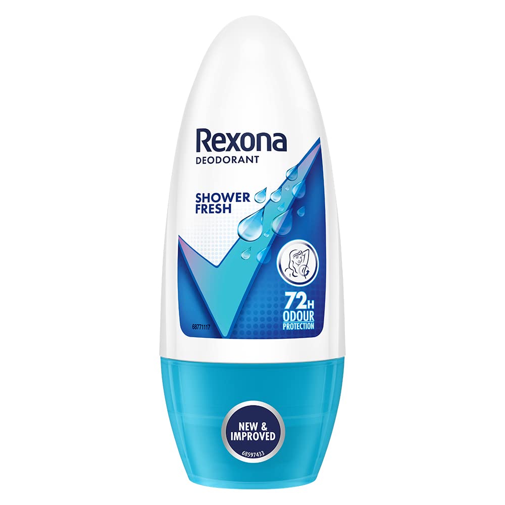 Rexona Shower Fresh Women's Deodorant - Antiperspirant, Odor-Free, Alcohol-Free, 50ml