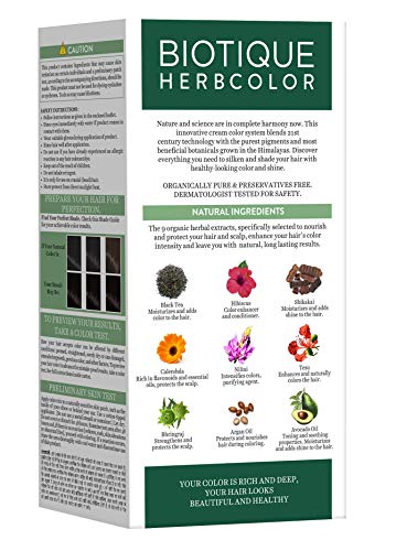 Biotique Herbcolor Natural Black 1N: Ammonia-Free, Organic Hair Color