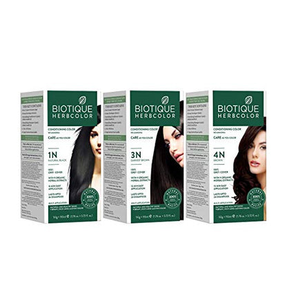 Biotique Herbcolor Natural Black 1N: Ammonia-Free, Organic Hair Color