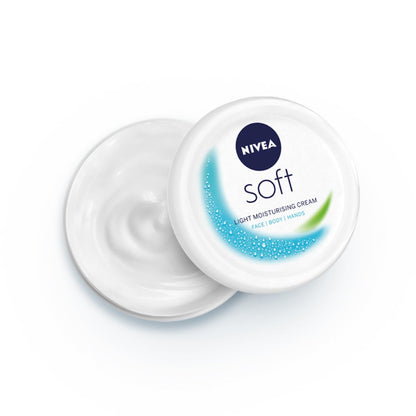 NIVEA Soft Light Moisturizer: Non-Greasy Hydration for Face, Hands, & Body