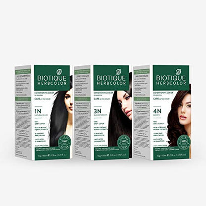 Biotique Herbcolor Natural Black 1N: Ammonia-Free, Organic Hair Color