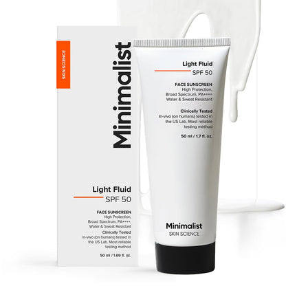 Minimalist SPF 50 Broad Spectrum Sunscreen - Lightweight, No White Cast