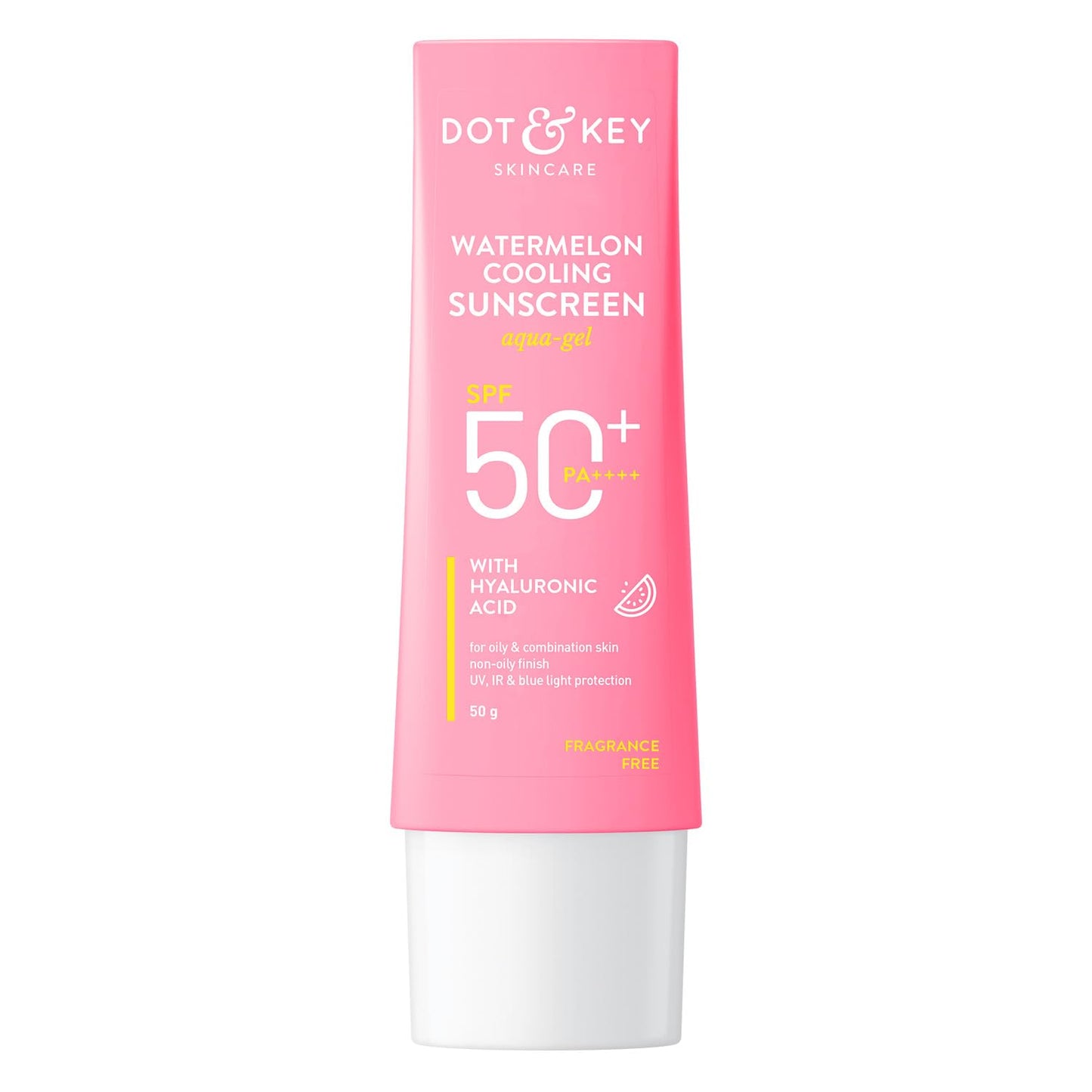 Dot & Key Watermelon Cooling Sunscreen SPF 50 - Lightweight, Oil-Free, Blue Light Protection