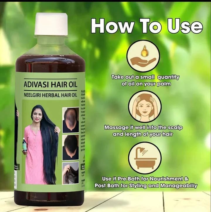 Organic Adivasi Hair Growth Oil | 2x 200ml