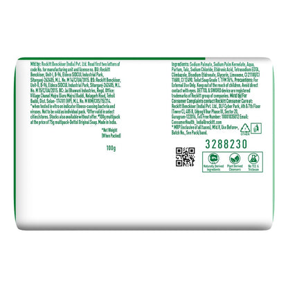 Dettol Original Soap Bar (400g): 99.99% Germ Protection, Pack of 4