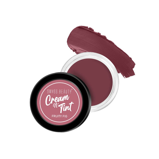 Swiss Beauty 3-in-1 Lip, Eye, & Cheek Cream Tint - Fruity Fig