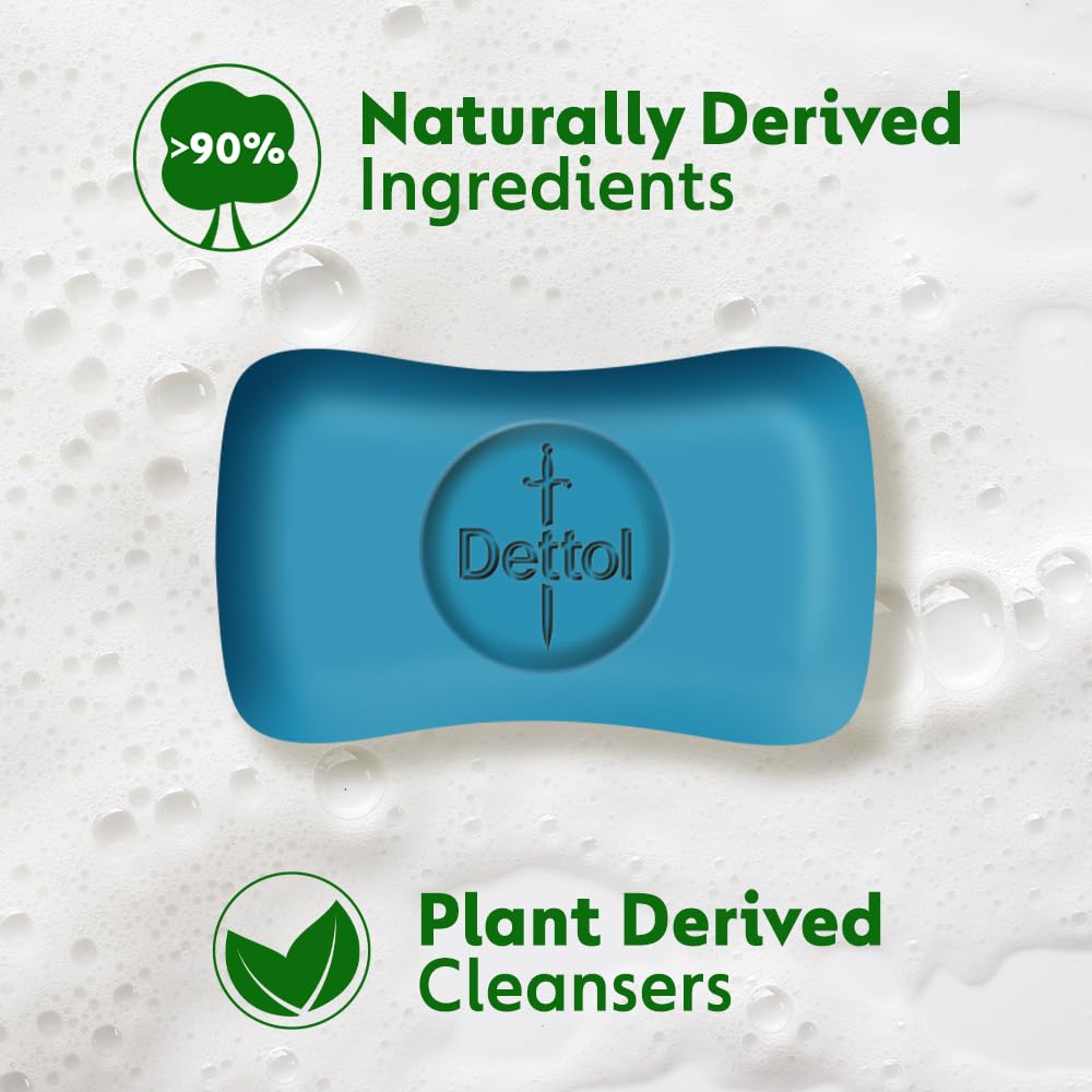 Dettol Icy Cool Menthol Soap Bars - Refreshing & Cooling, Pack of 5