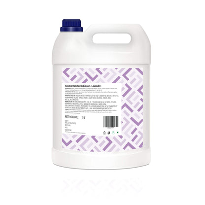 Amazon Brand - Solimo Handwash Liquid Refill Can, Lavender - 5 Litre | Antibacterial germ-protect | Advanced Disinfection Formula| pH Balanced