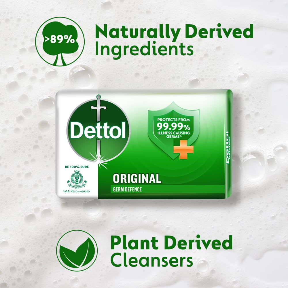 Dettol Original Antibacterial Soap Bar - 5 Pack (750g)