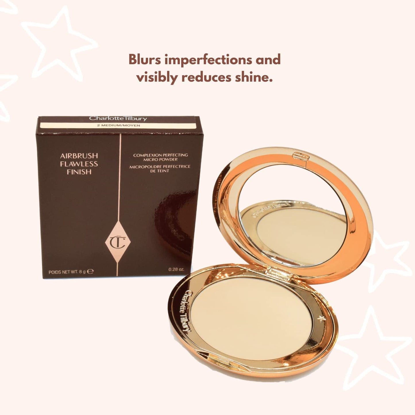 Charlotte Tilbury Airbrush Flawless Finish Micro Powder: Matte Perfection, Medium Shade