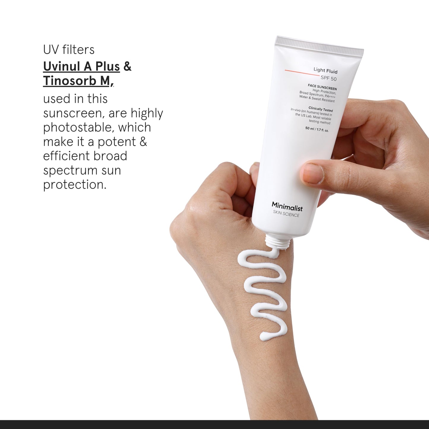 Minimalist SPF 50 Broad Spectrum Sunscreen - Lightweight, No White Cast