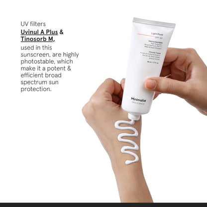 Minimalist SPF 50 Broad Spectrum Sunscreen - Lightweight, No White Cast